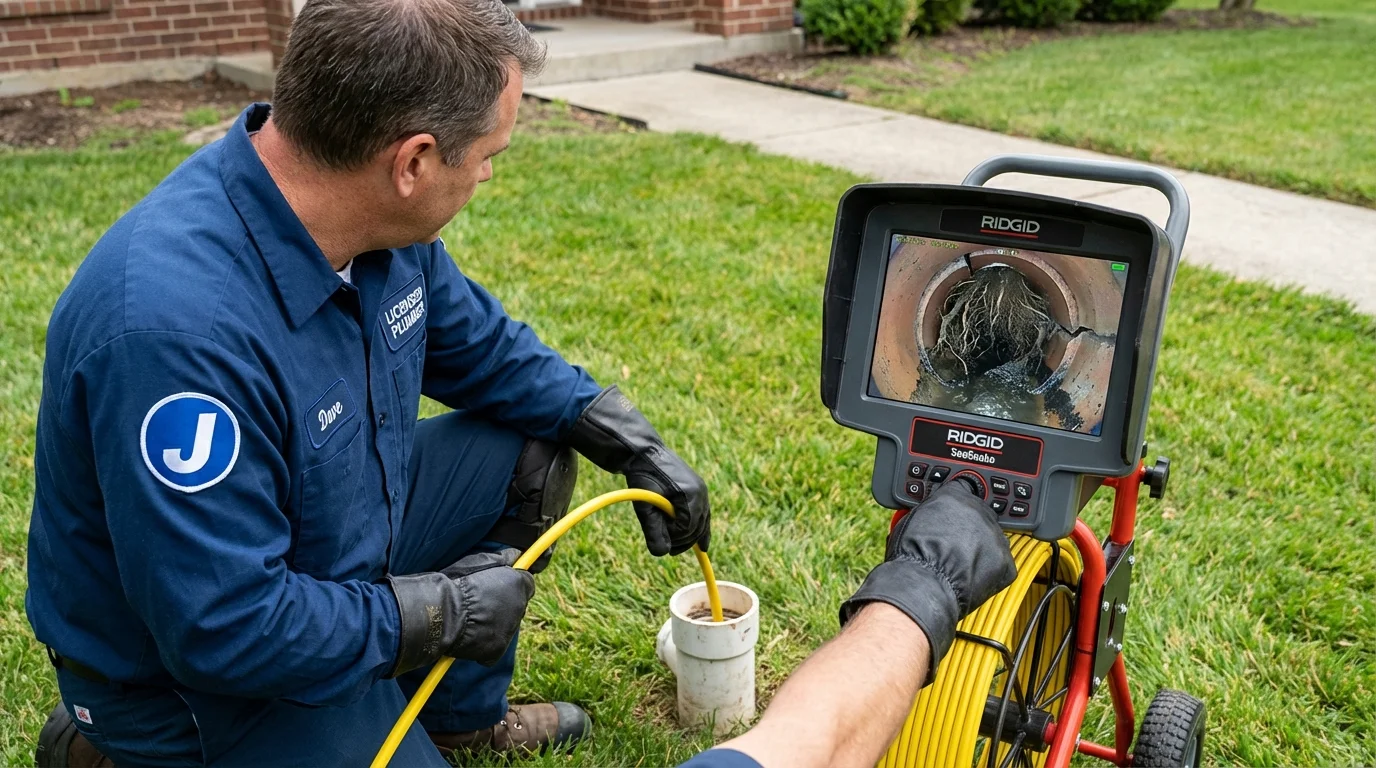Sewer camera inspection being performed by Johns Plumbing LLC in Edgewater